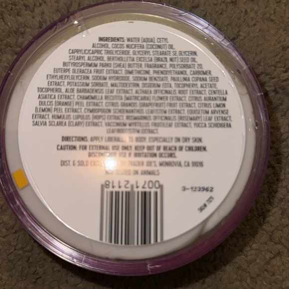 Trader Joes Brazil Nut Body Butter Made With Acai and Guarana Extracts NEW - Picture 3 of 5
